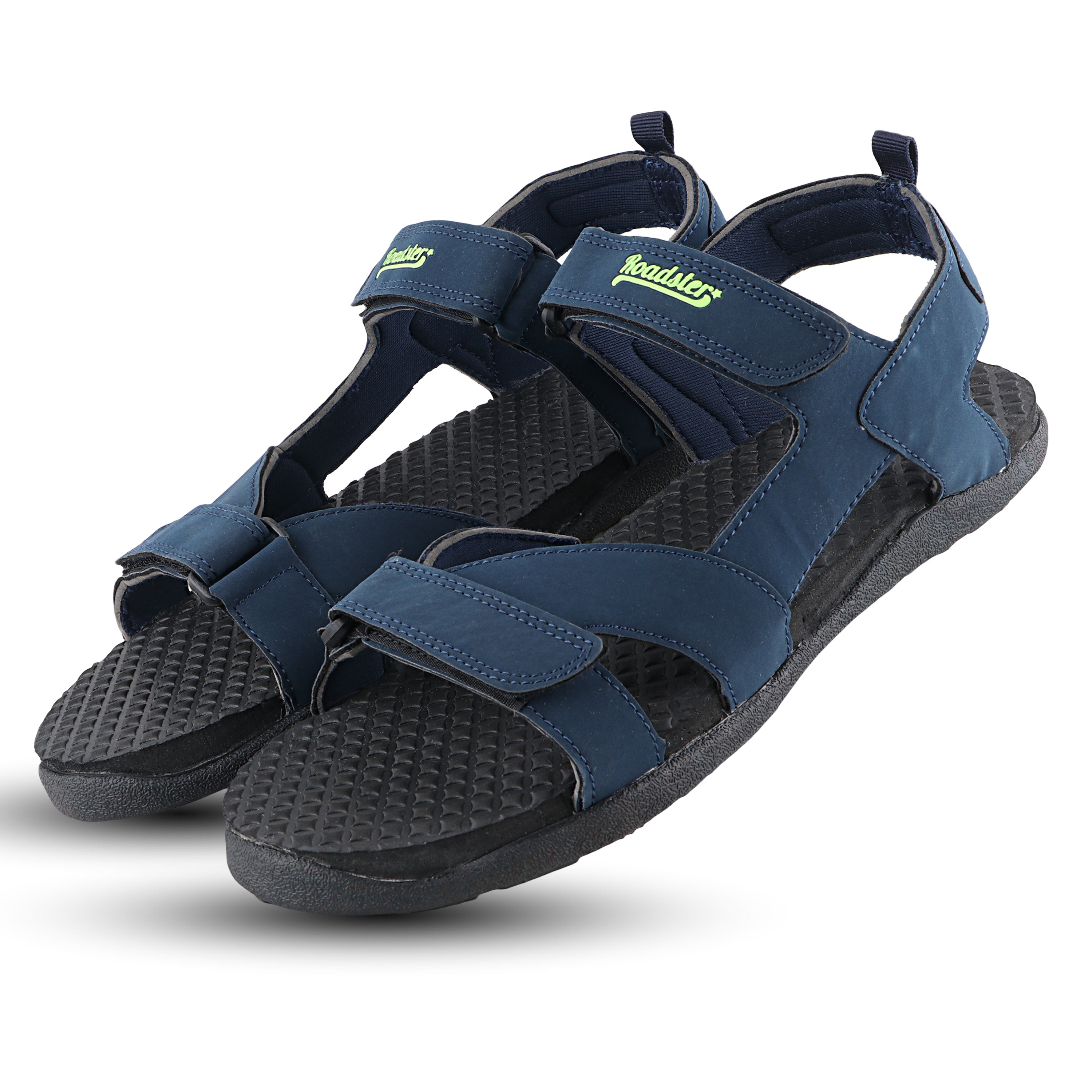 Fuel Roadster-02 Sandals For Men (Navy-Yellow)