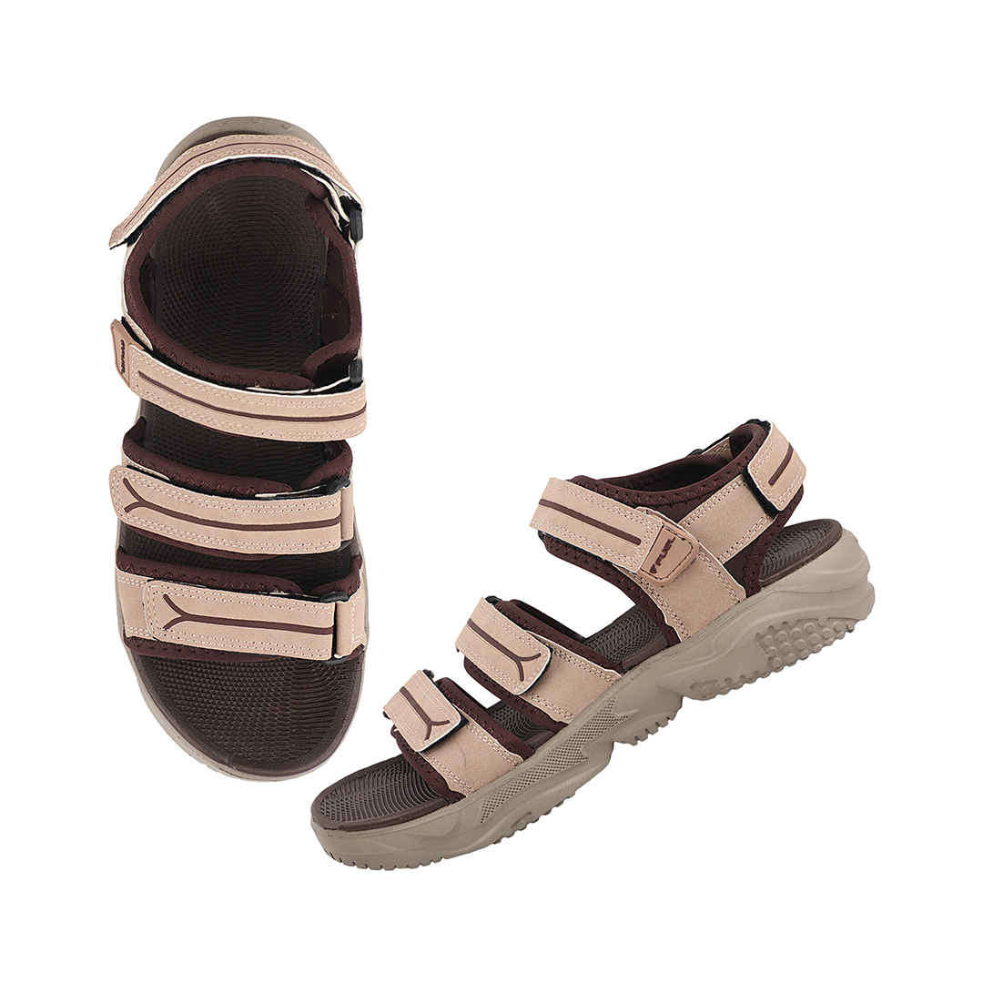 FUEL Keta-01 Comfortable & Lightweight with Soft Cushioning Sports Sandals for Men's (Brown)