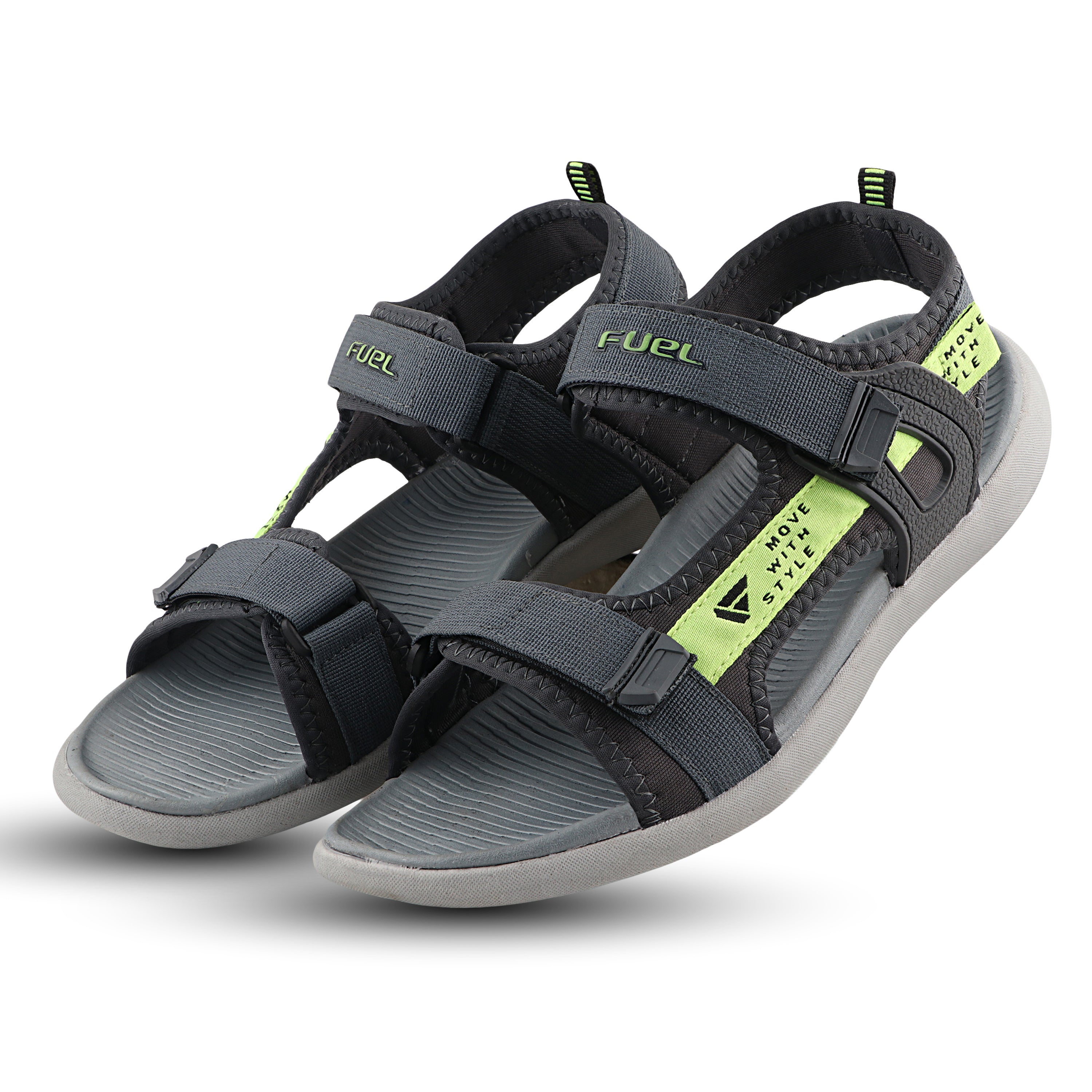 Fuel Power-02 Sandal for Men  (Grey & Green)