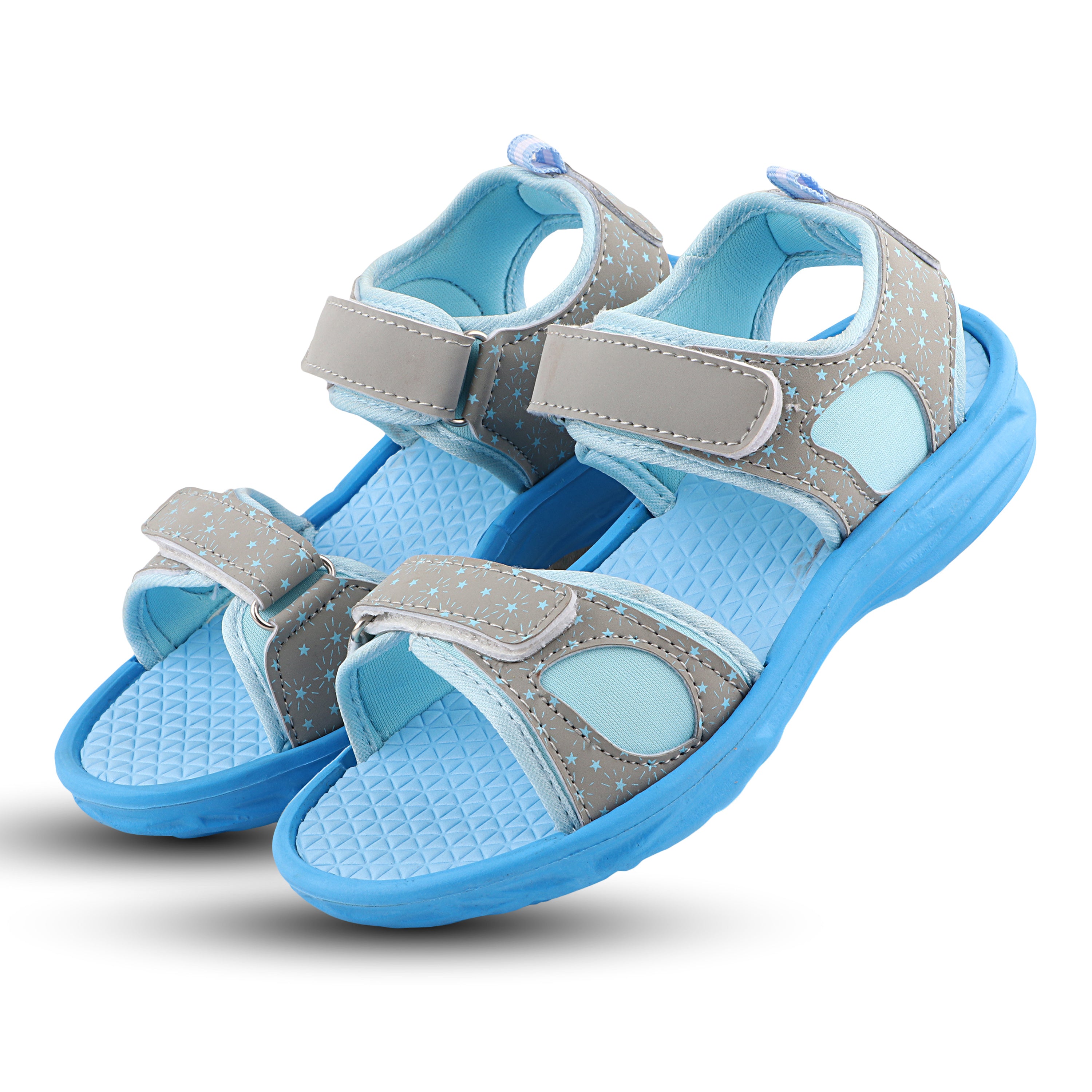 Fuel Yug Kids Sandals (Sky Blue & Grey)