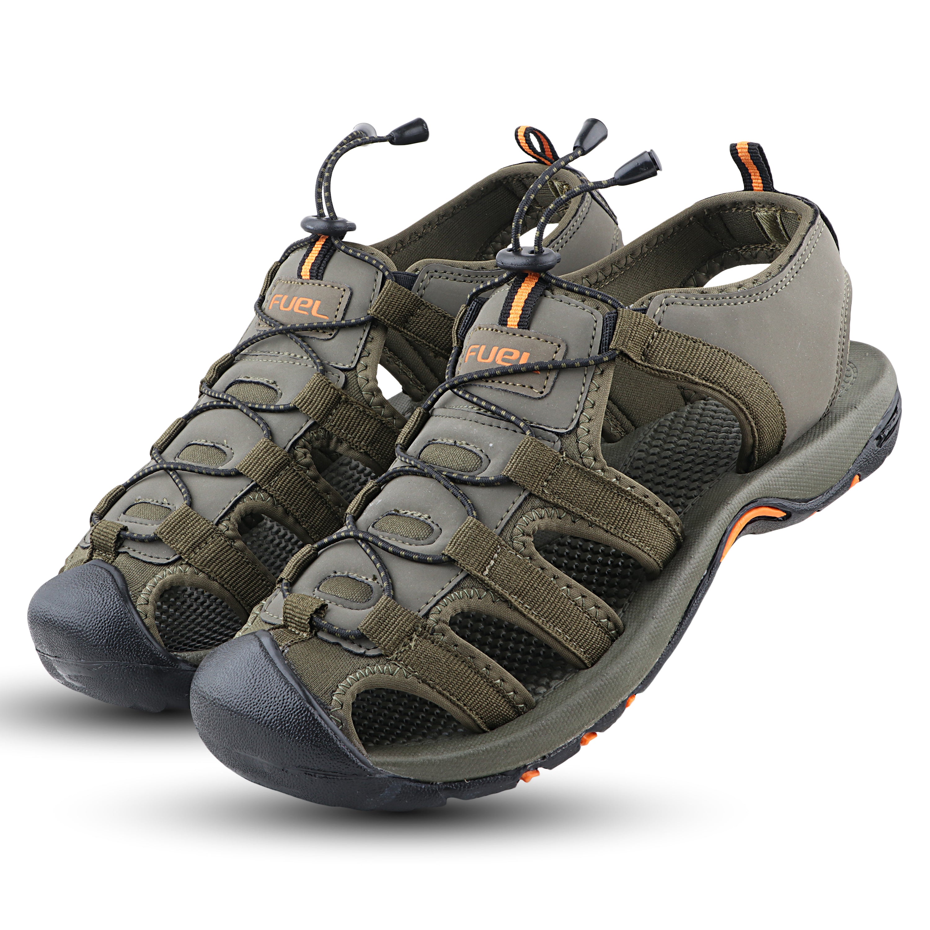 Fuel Soldier-06 Fisherman Sandals for Men (Olive Orange)