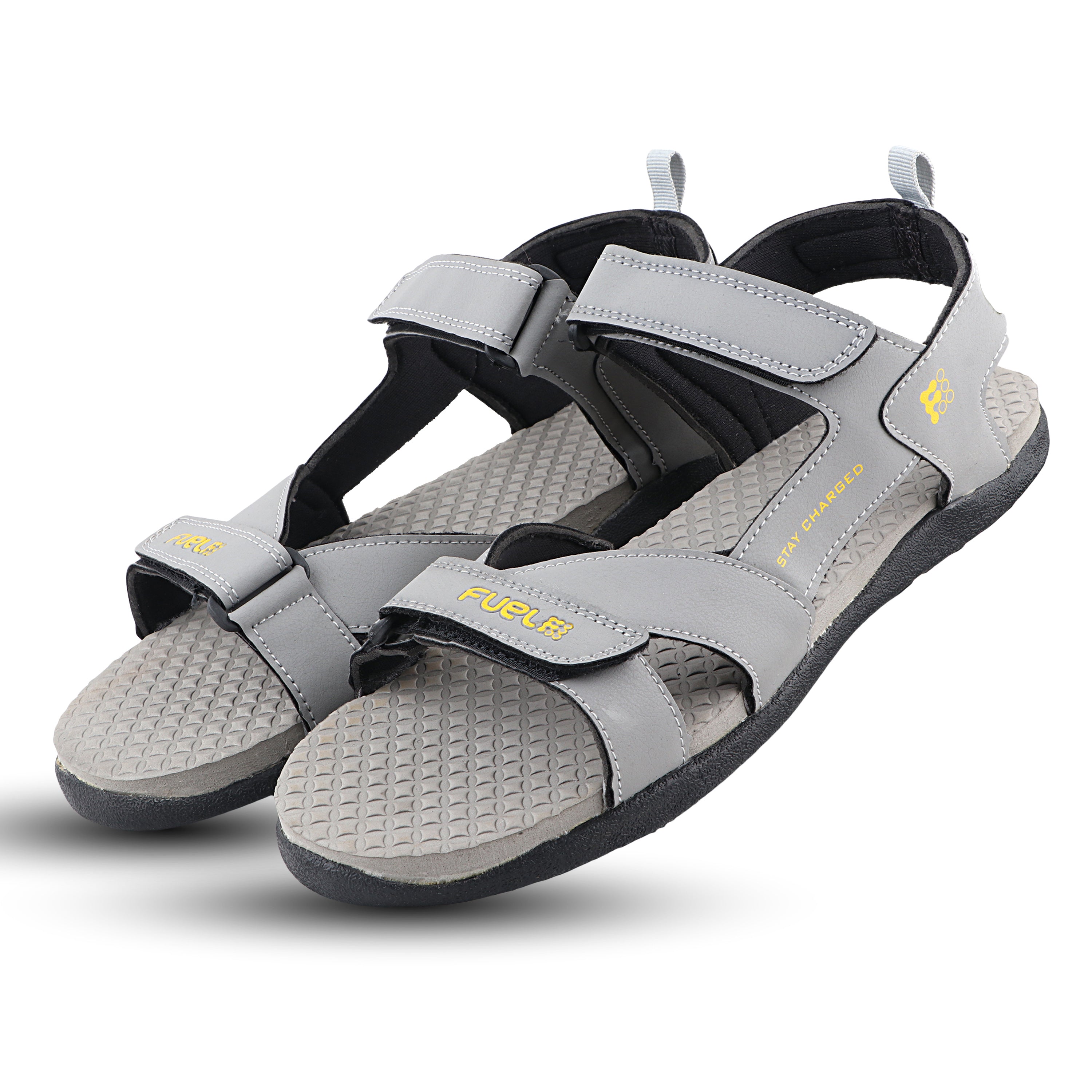 Fuel Roadster-02 Sandals For Men (Navy-Yellow)