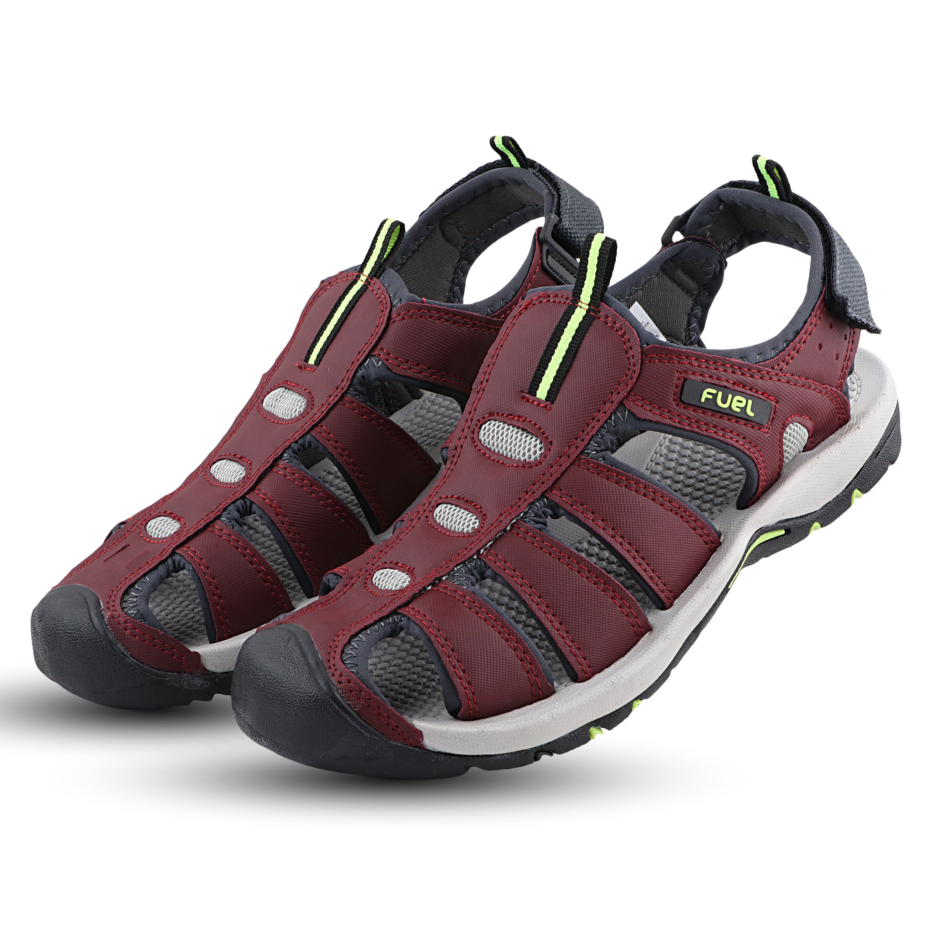 Fuel Soldier-11 Sandal For Men's (Maroon/Green)