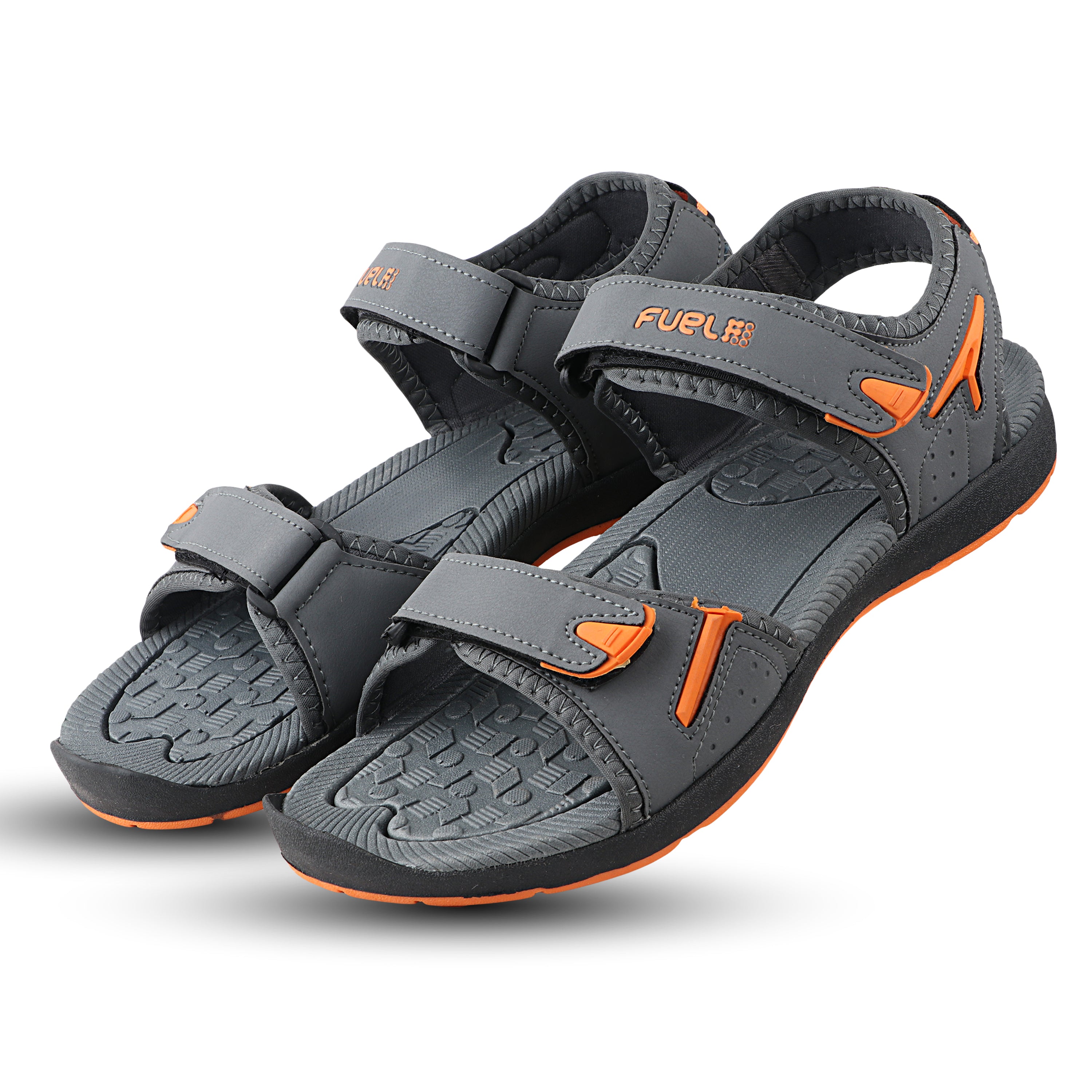 Fuel Mark Sandals For Men's (Grey-Orange)