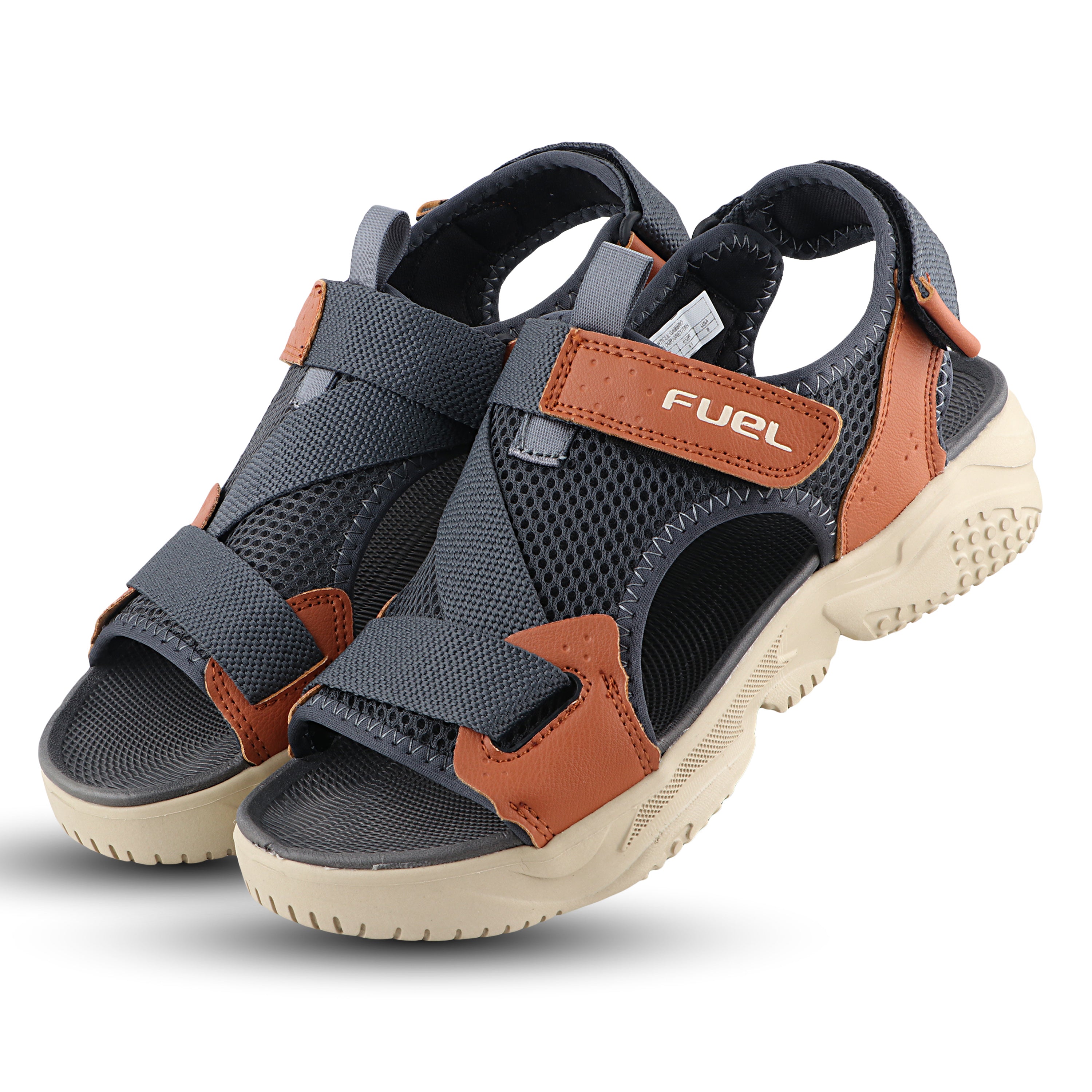 FUEL GABBRO SANDALS FOR MEN'S (GREY-TAN)