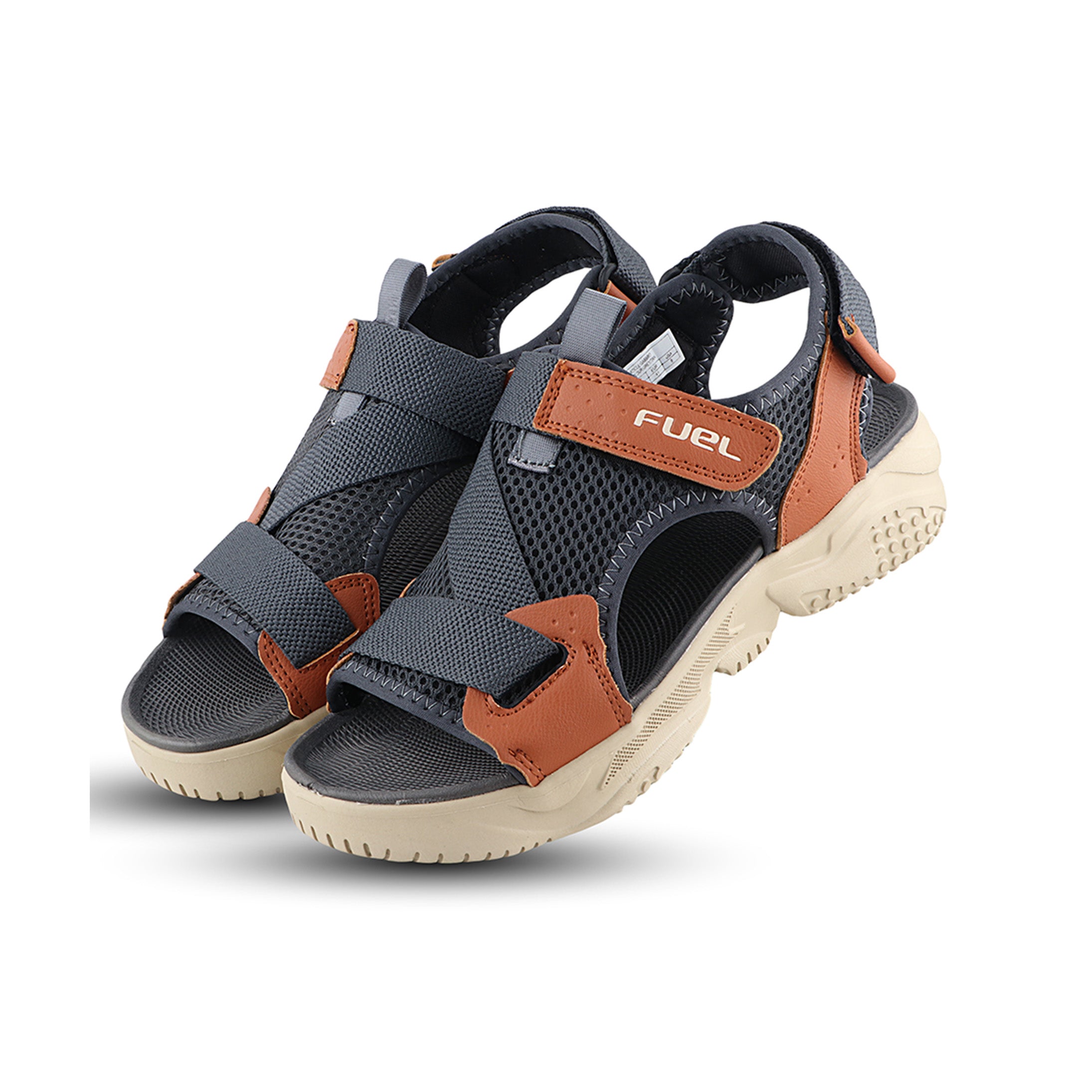 FUEL GABBRO SANDALS FOR MEN'S (GREY-TAN)