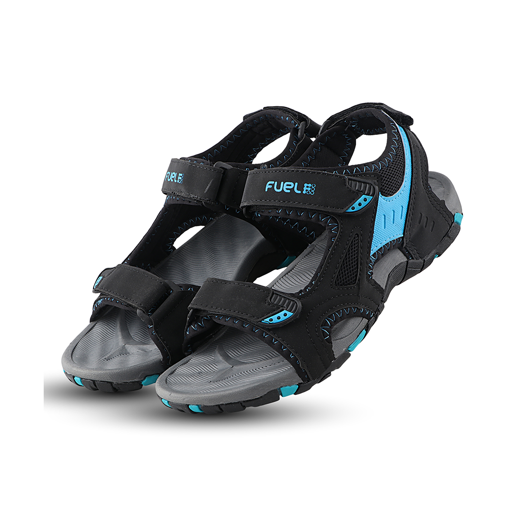 FUEL WINGER SANDALS FOR MEN'S (BLACK-AQUA)