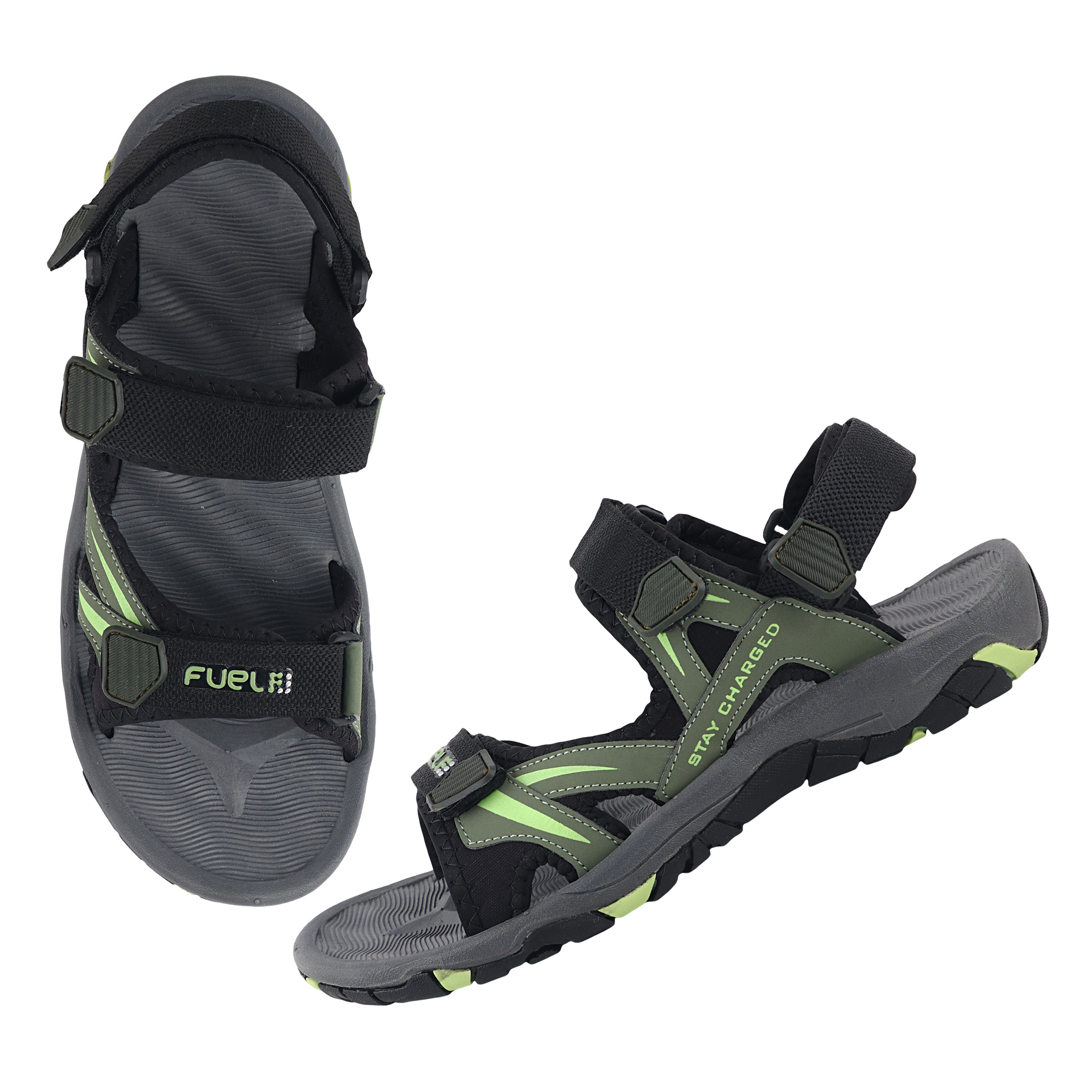 Fuel Prime Sandals For Men's (Olive-P Green)