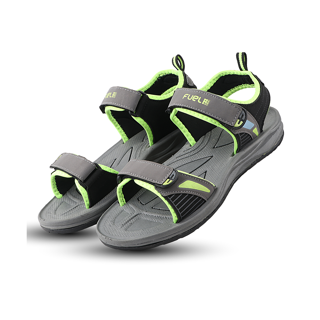 Fuel LEO Sandal For Men (Grey & P. Green)