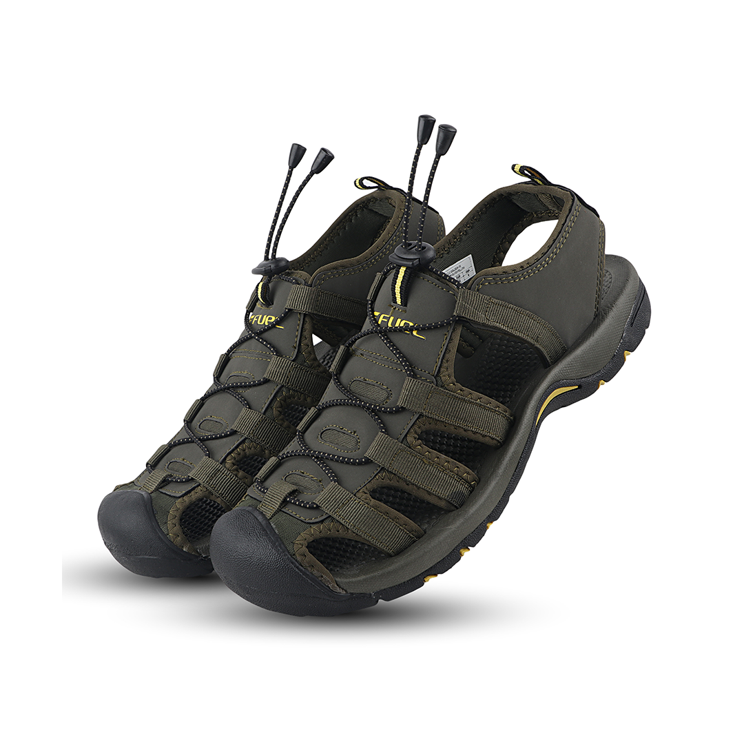 Fuel Soldier-06 Fisherman Sandals for Men (Olive-Yellow)