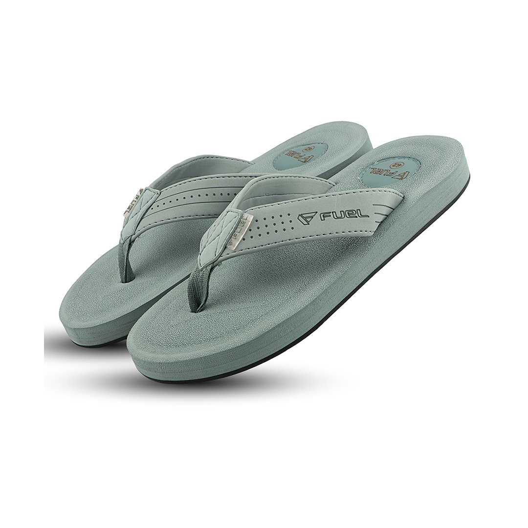 FUEL Men's Slippers, Flip Flops For Men (FMS-01) MIST GREEN