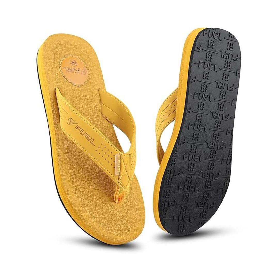 FUEL Men's Slippers, Flip Flops For Men (FMS-01) MUSTARD