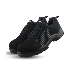 FUEL Aqua Knitted Upper in  PU Sole with 200J Composite Toe Lightweight Industrial Work Safety Shoes for Men (Black)