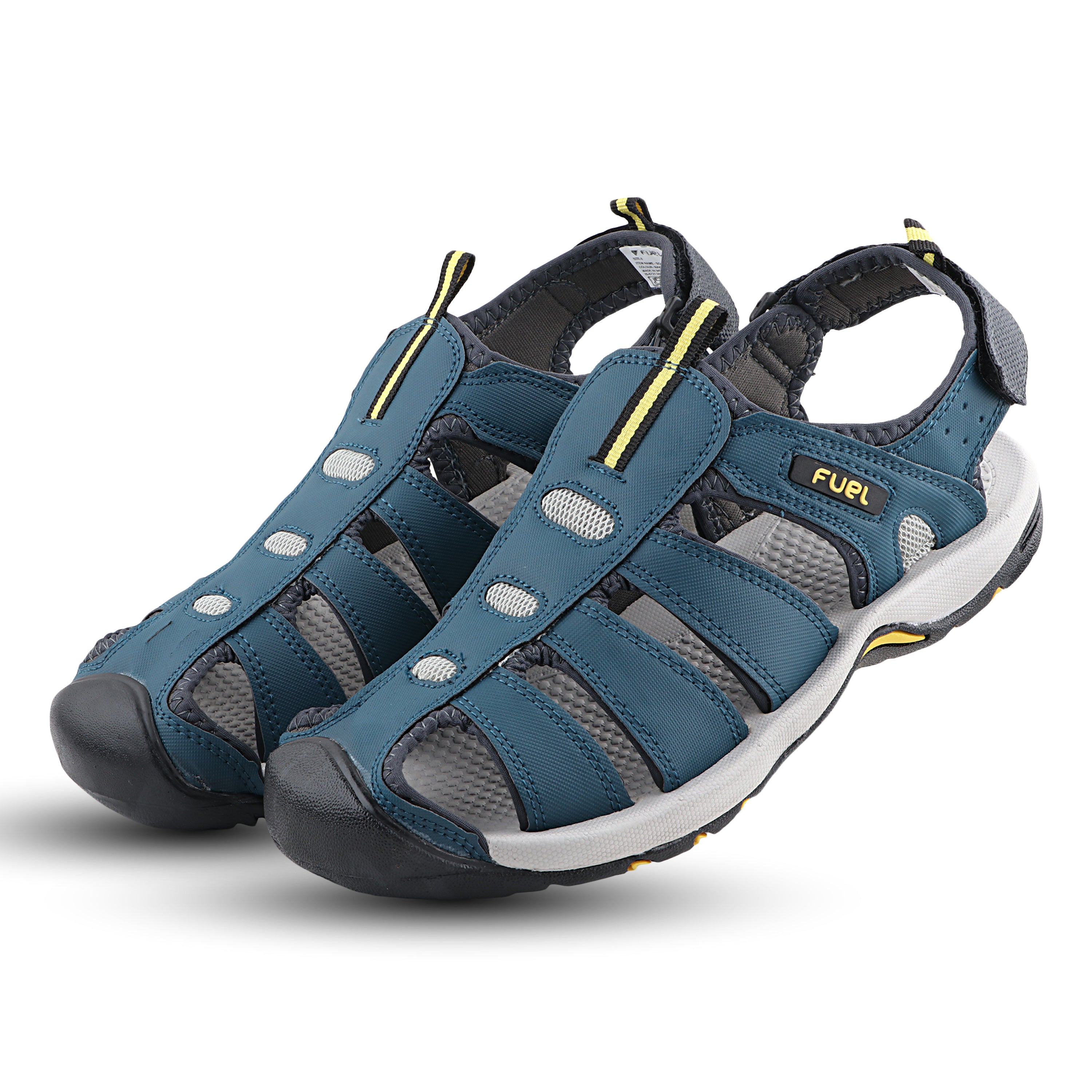 Fuel Soldier-11 Sandal For Men's (Navy/Yellow)