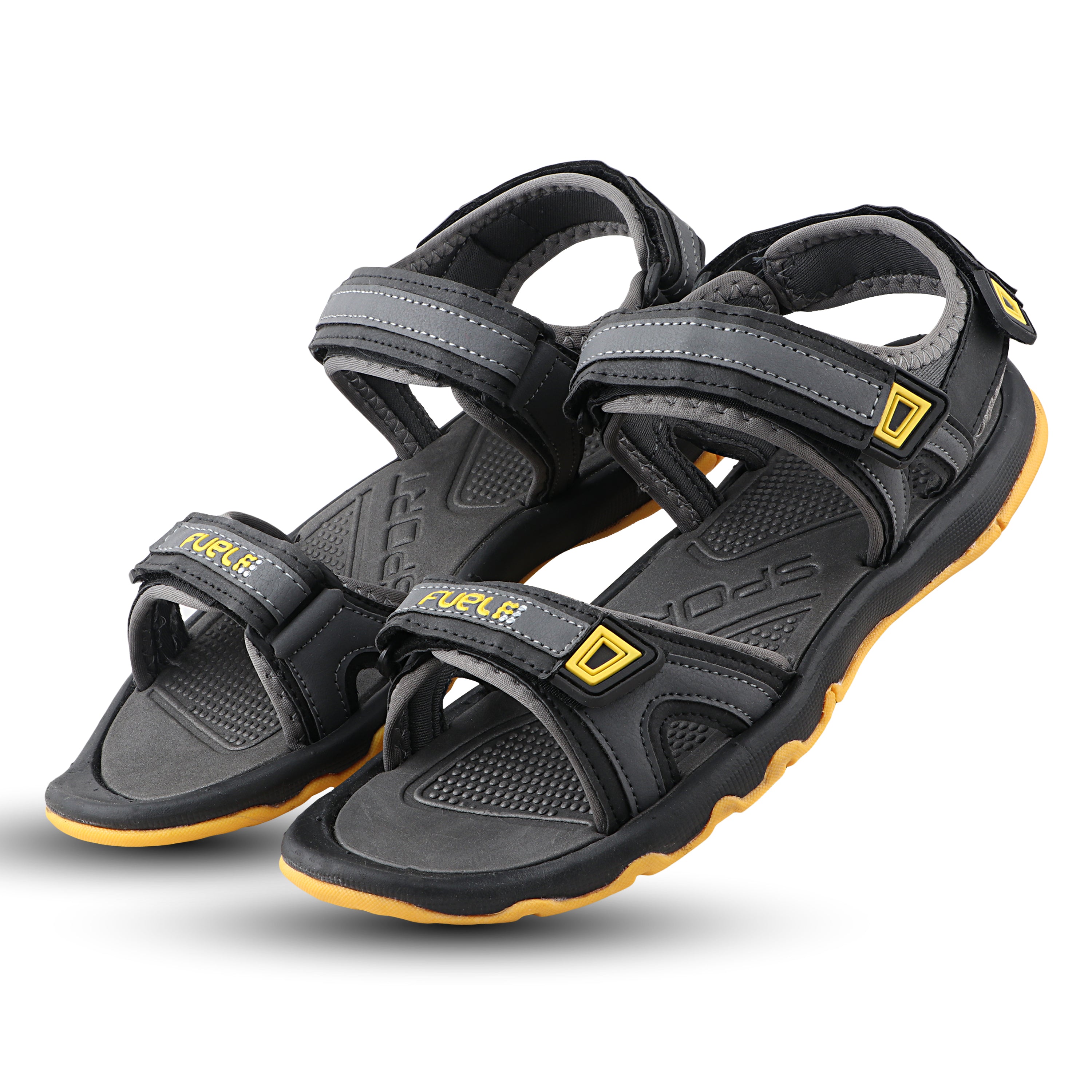 Fuel Captain Sandal For Men's (GREY/YELLOW)