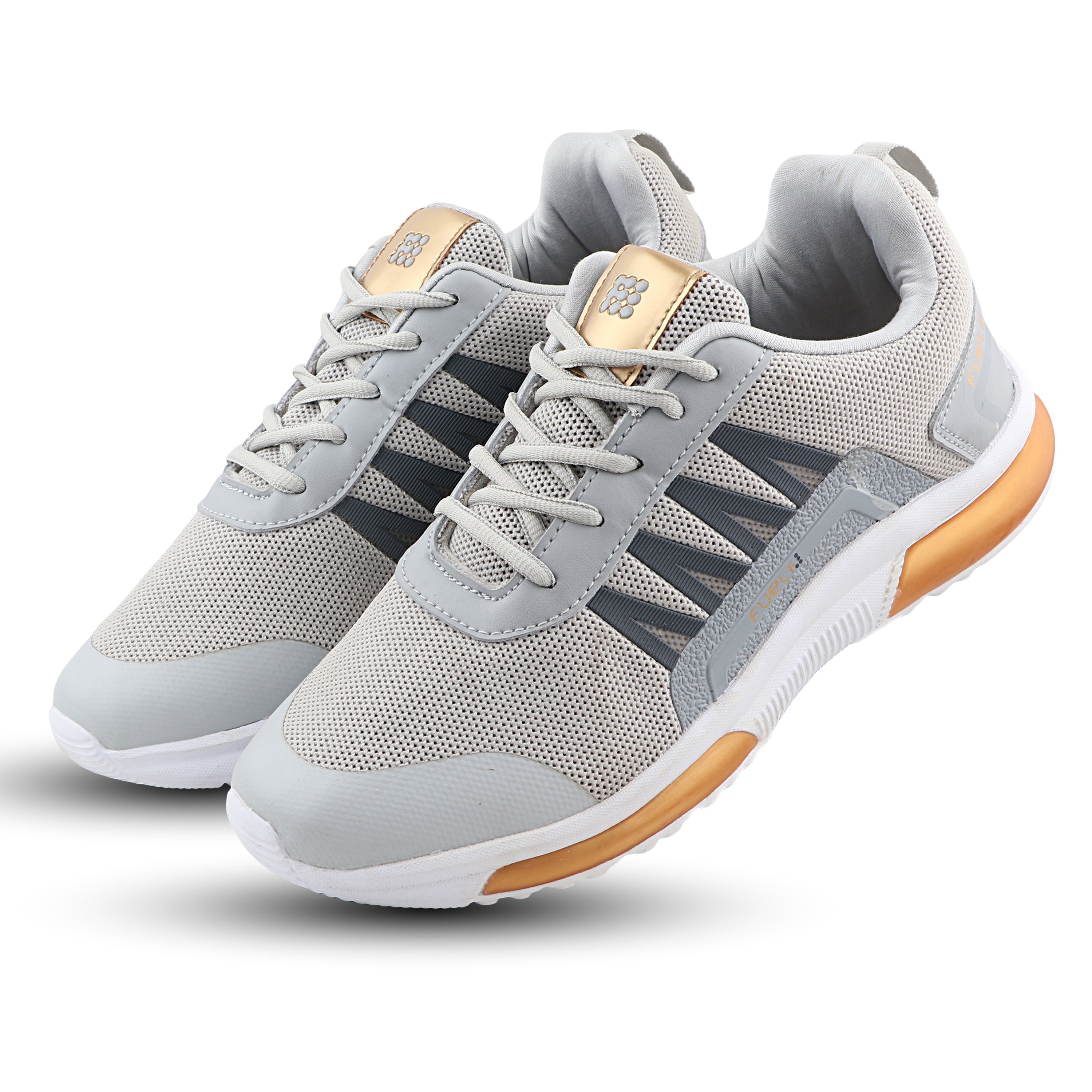 FUEL Polo Sport Shoe For Men's (Grey & Gold)