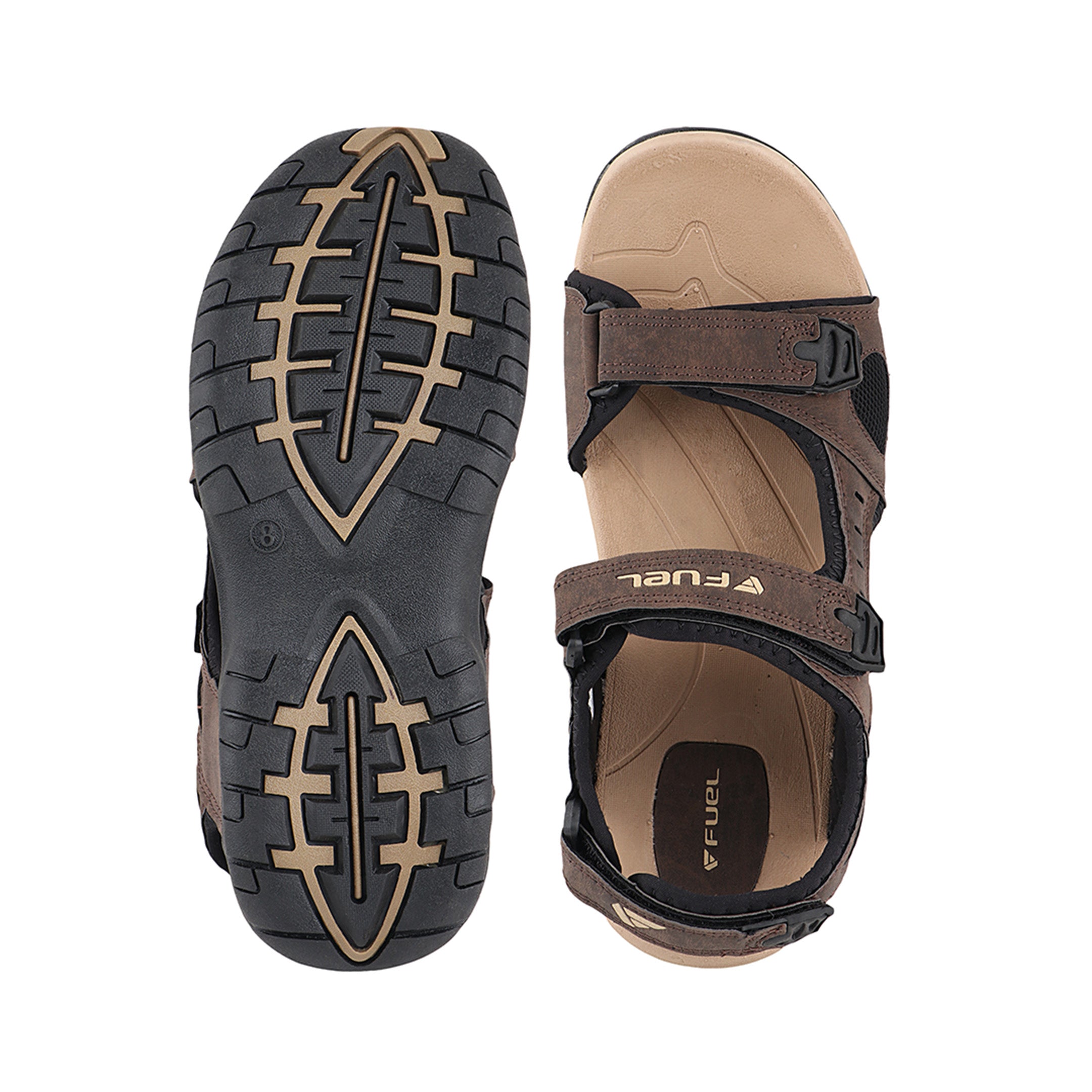 FUEL 2112-03 Indoor & Outdoor Sports Sandals with Durable Upper & Comfortable For Man (Brown)