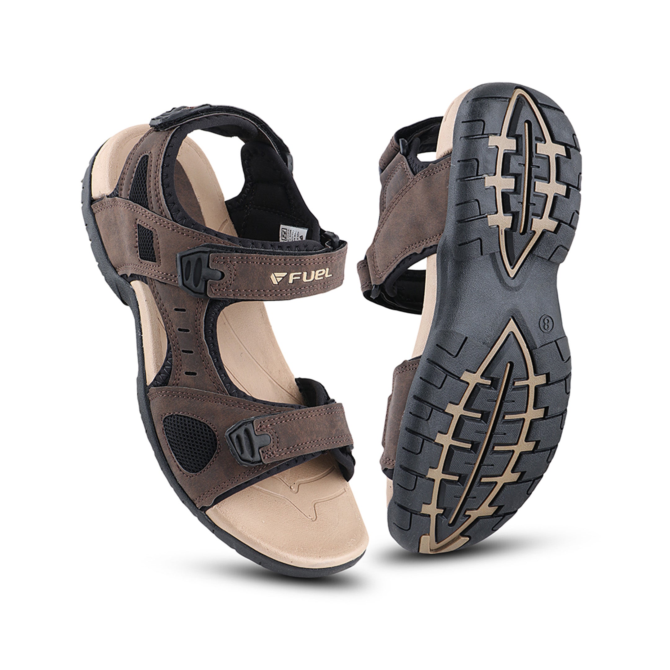 FUEL 2112-03 Indoor & Outdoor Sports Sandals with Durable Upper & Comfortable For Man (Brown)