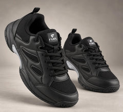 FUEL Snow Lightweight & Durable Lace-Up Sports Shoes for Men's (Black)