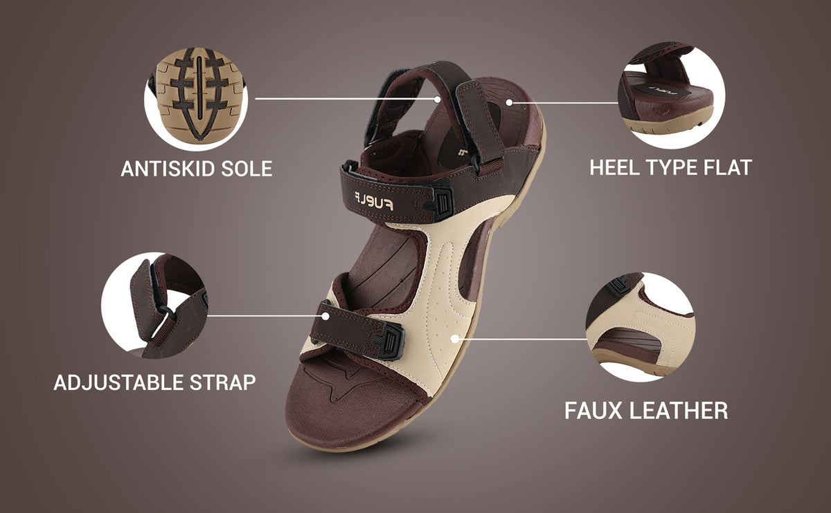 FUEL 2112-02 Men’s Outdoor Comfortable Daily Wear Sports Sandals (Brown)