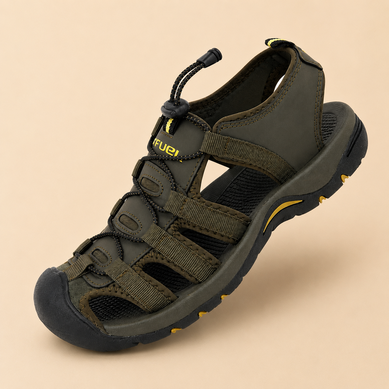 FUEL Soldier-06 Stylish Outdoor Fisherman Sandals Men (Olive)