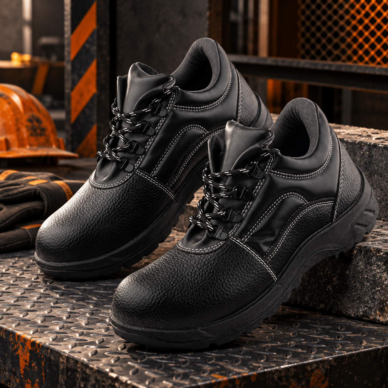 FUEL Arsenal HC Single Density PVC Sole Industrial Safety Shoe For Men's with Steel Toe Cap(Black)