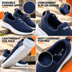 FUEL Wonder Breathable Running Shoes for Men – Ultra Comfort Fit (Navy)