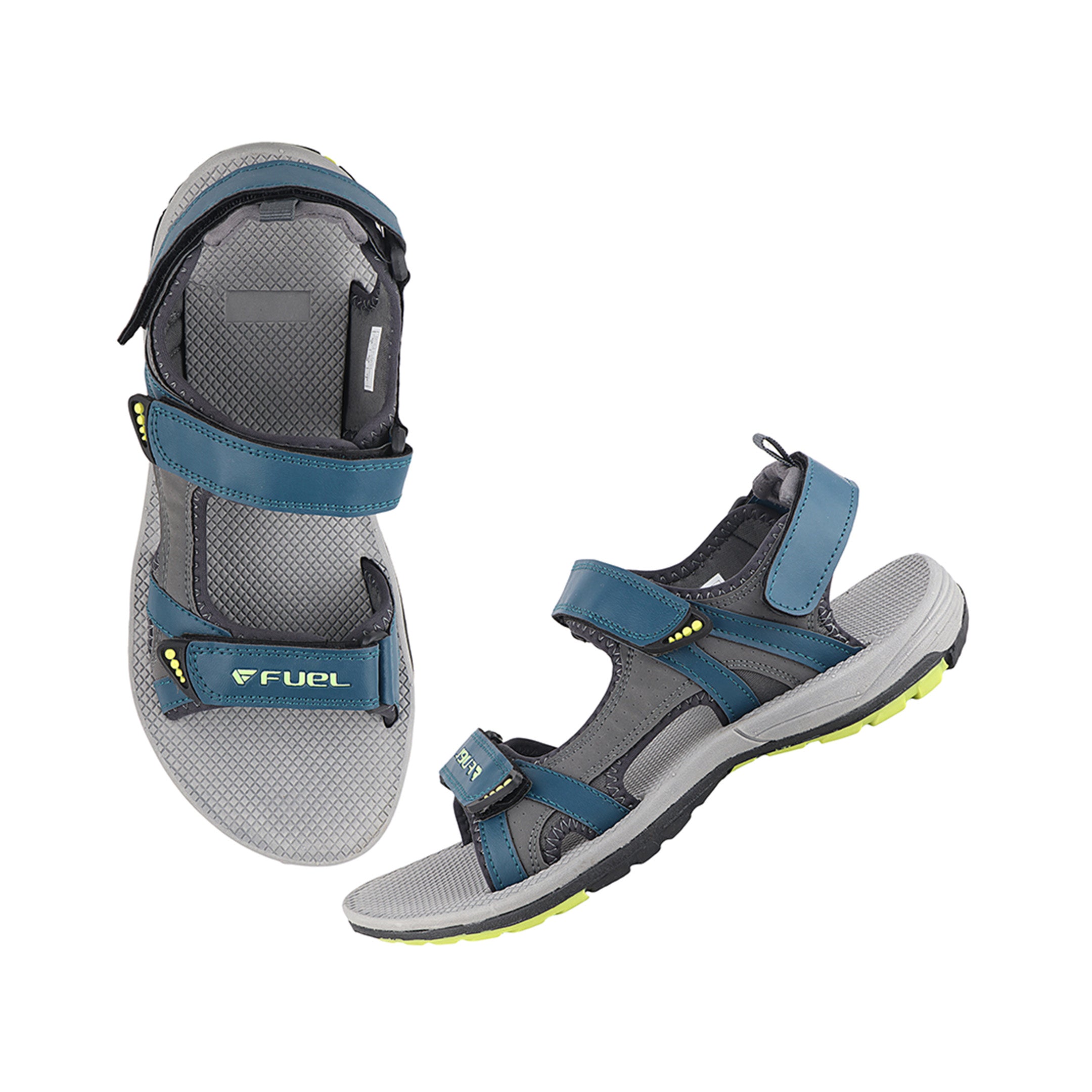 Fuel Splendor Sandals For Men's (Grey-P Green)