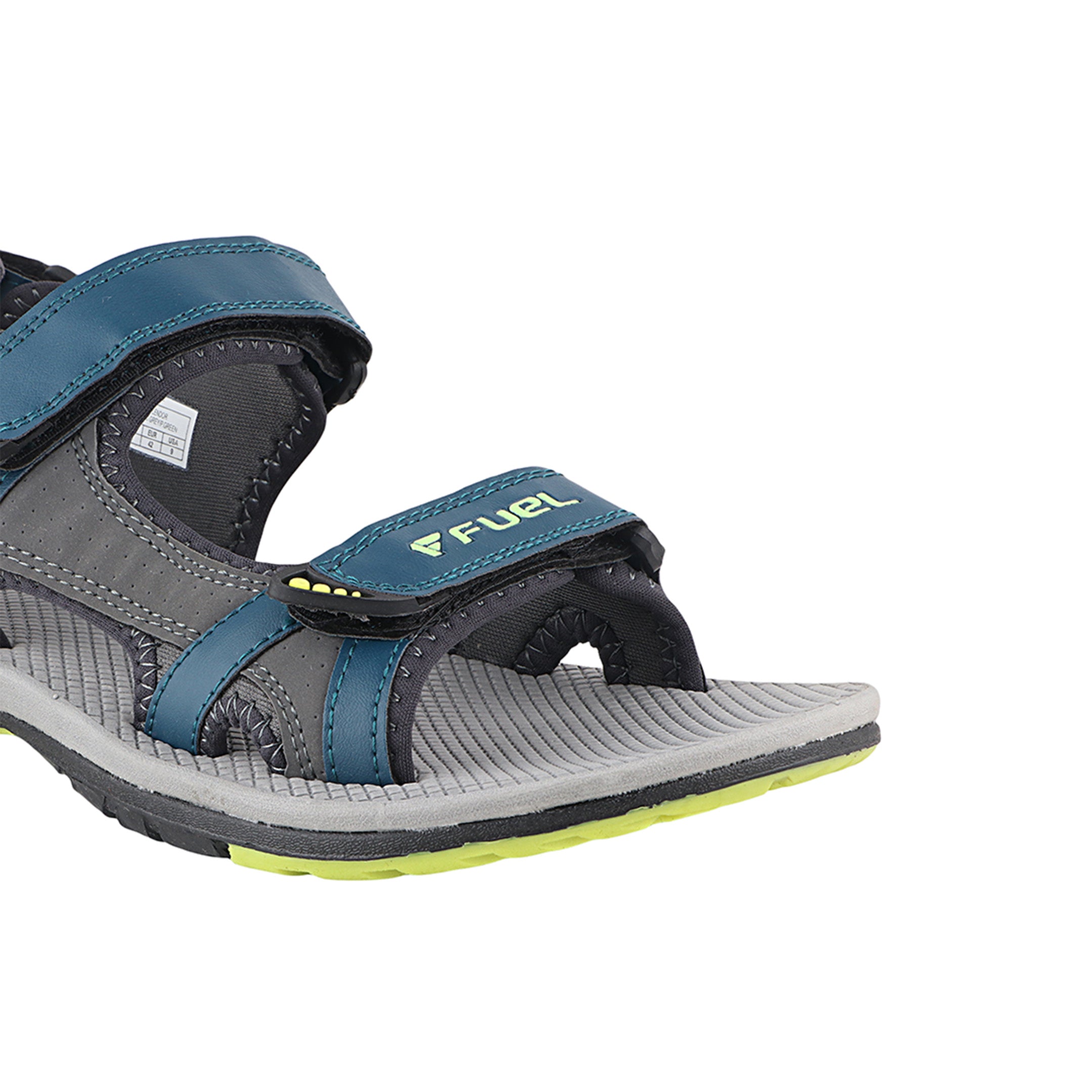 Fuel Splendor Sandals For Men's (Grey-P Green)