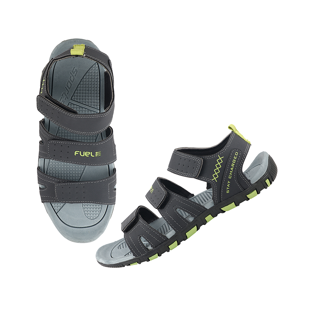 Fuel Force Sandals For Men's (GREY/P.GREEN)