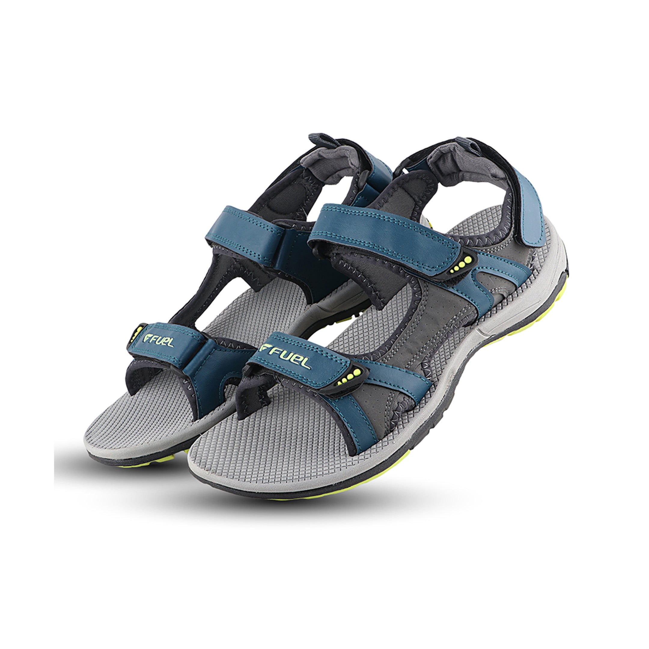 Fuel Splendor Sandals For Men's (Grey-P Green)