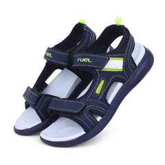 FUEL Power-lite-04 Lightweight EVA Sole and Cushioned Footbed with Adjustable Velcro Closure Sports Sandal for Boys (Navy)