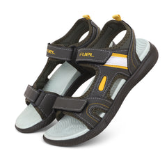 FUEL Power-lite-04 Lightweight EVA Sole and Cushioned Footbed with Adjustable Velcro Closure Sports Sandal for Boys (Grey)