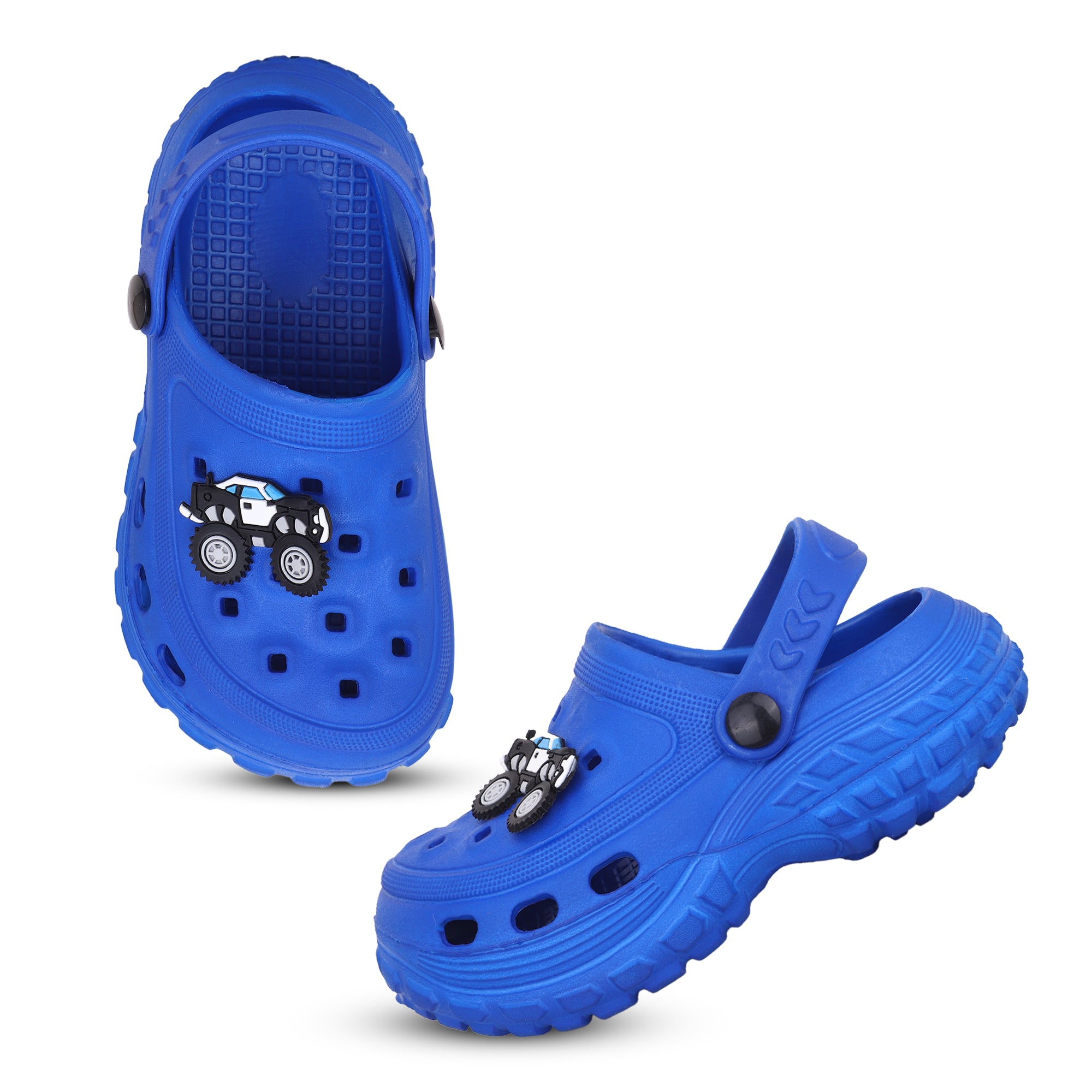 FUEL Poddle Cute & Lightweight EVA Slip-On Clogs for Kids (Blue)