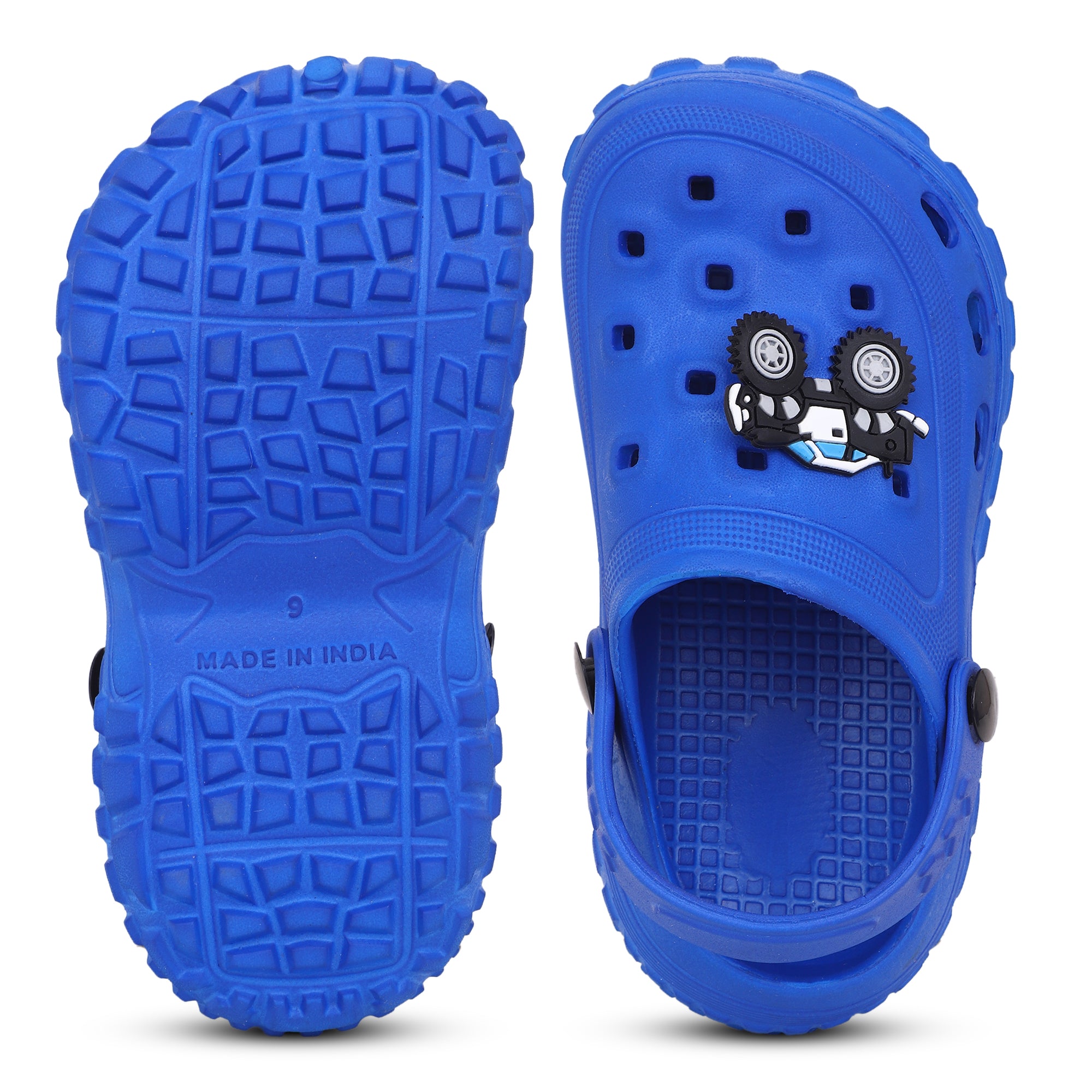 FUEL Poddle Cute & Lightweight EVA Slip-On Clogs for Kids (Blue)