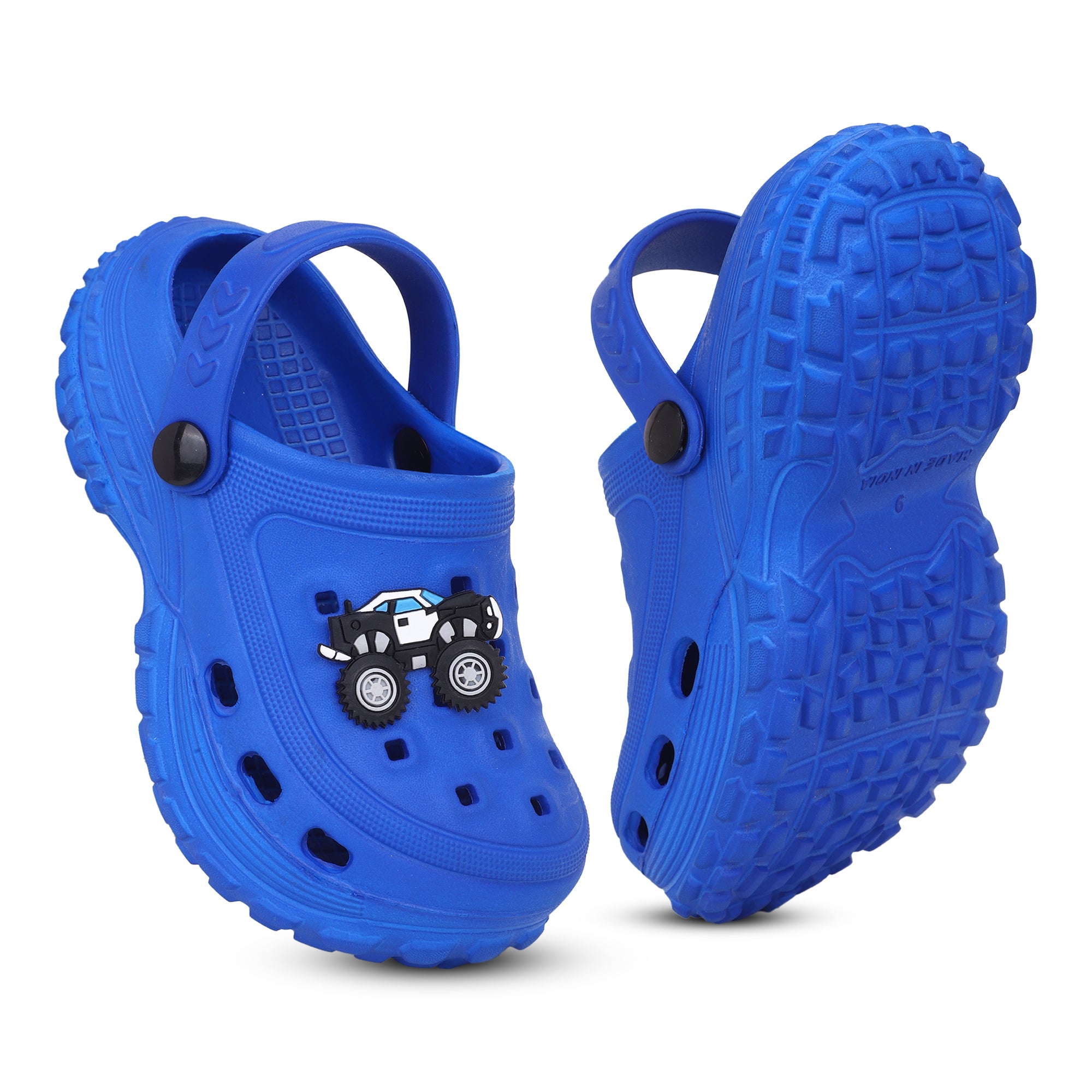 FUEL Poddle Cute & Lightweight EVA Slip-On Clogs for Kids (Blue)