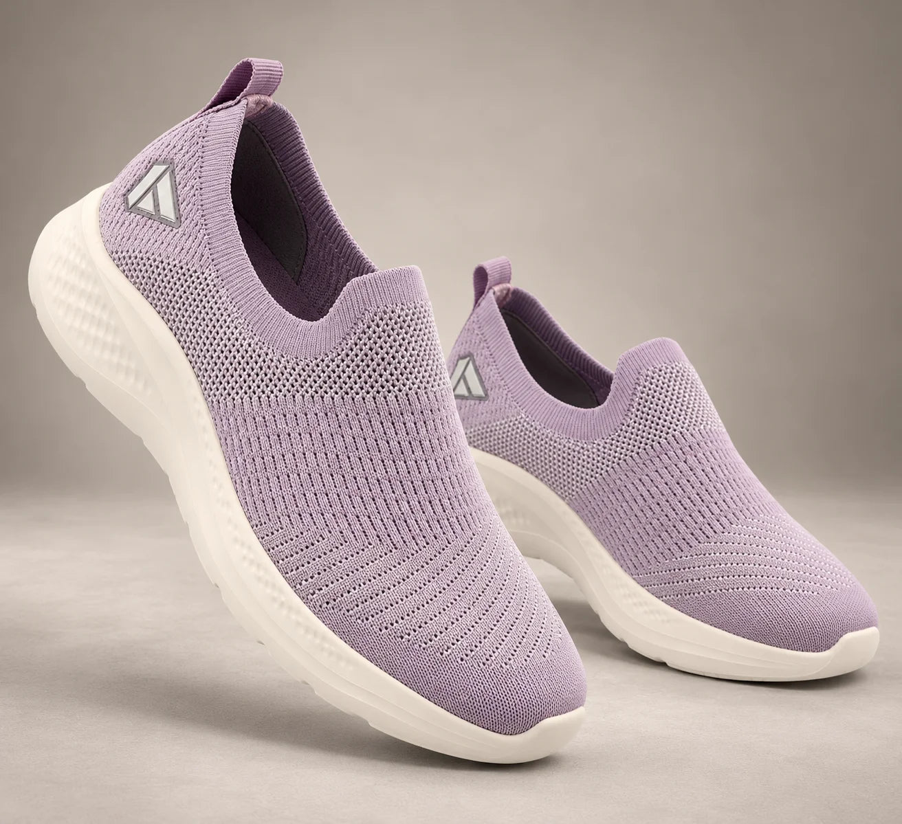 FUEL Sparkle Lightweight & Comfortable Casual Slip-On Daily Wear Sports Shoes for Women's (Lavender)
