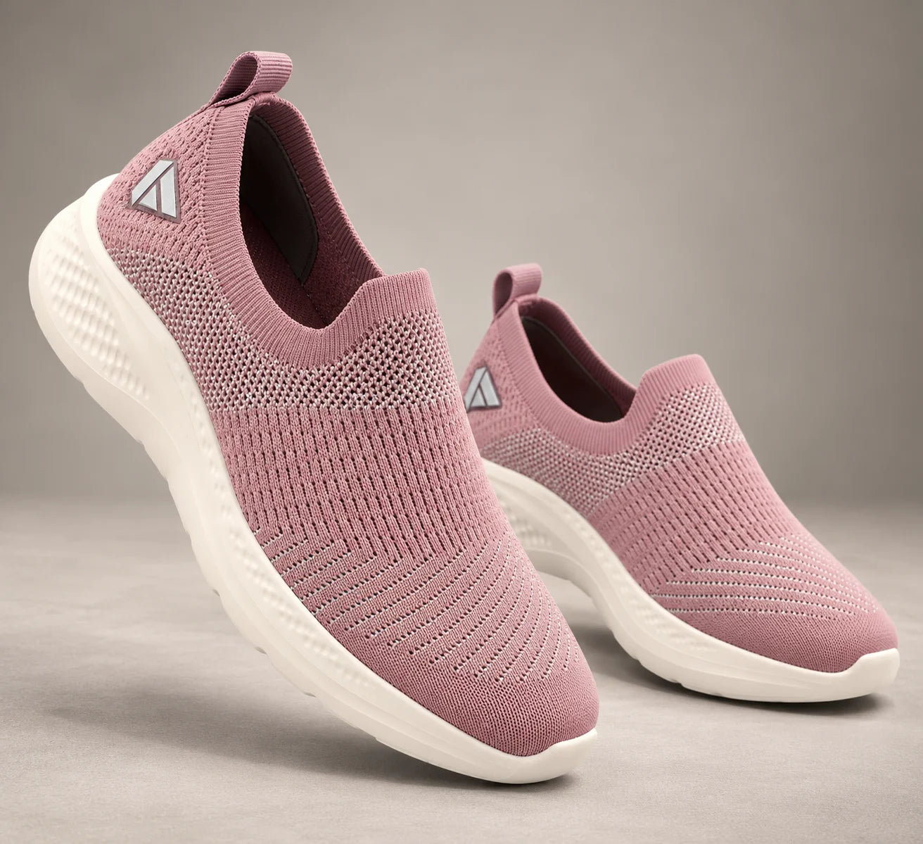 FUEL Sparkle Lightweight & Comfortable Casual Slip-On Daily Wear Sports Shoes for Women's (Mauve)