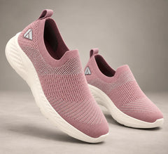 FUEL Sparkle Lightweight & Comfortable Casual Slip-On Daily Wear Sports Shoes for Women's (Mauve)