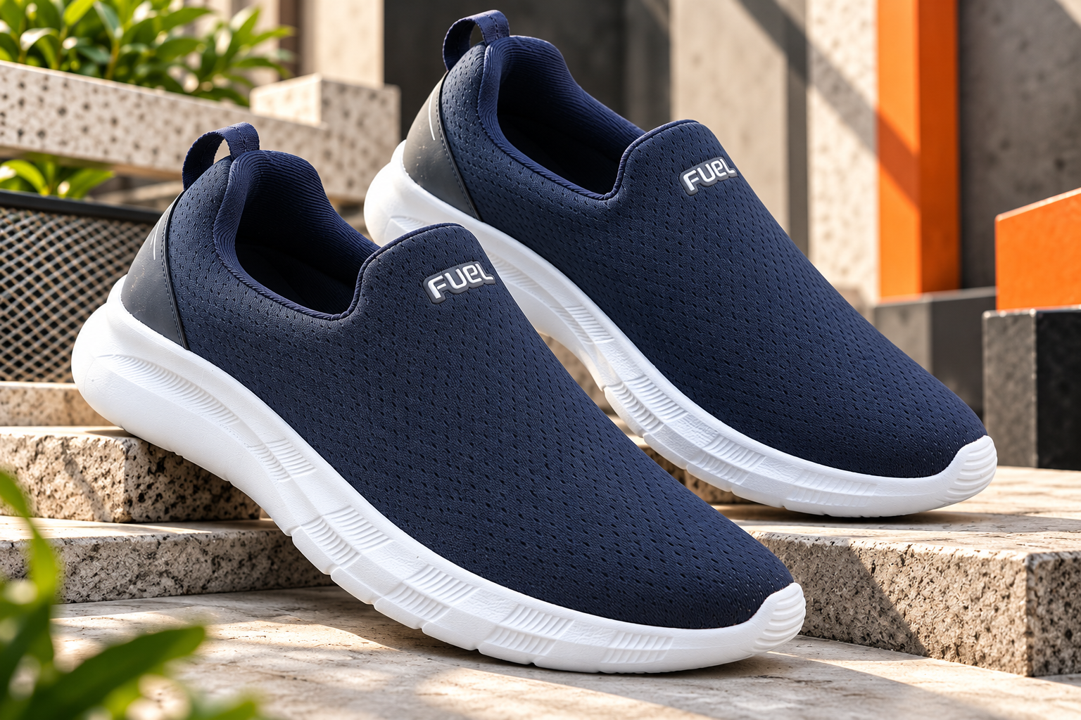 FUEL Wonder Breathable Running Shoes for Men – Ultra Comfort Fit (Navy)
