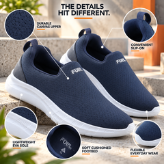 FUEL Wonder Breathable Running Shoes for Men – Ultra Comfort Fit (Navy)