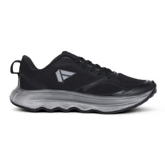 FUEL Vortex Men's Black Sports Shoes - Breathable Mesh Upper, Lightweight EVA Sole, Comfortable Fit and Stylish Design for Walking, Running, Gym, Casual Wear, Daily Use and Outdoor Activities, (Black)