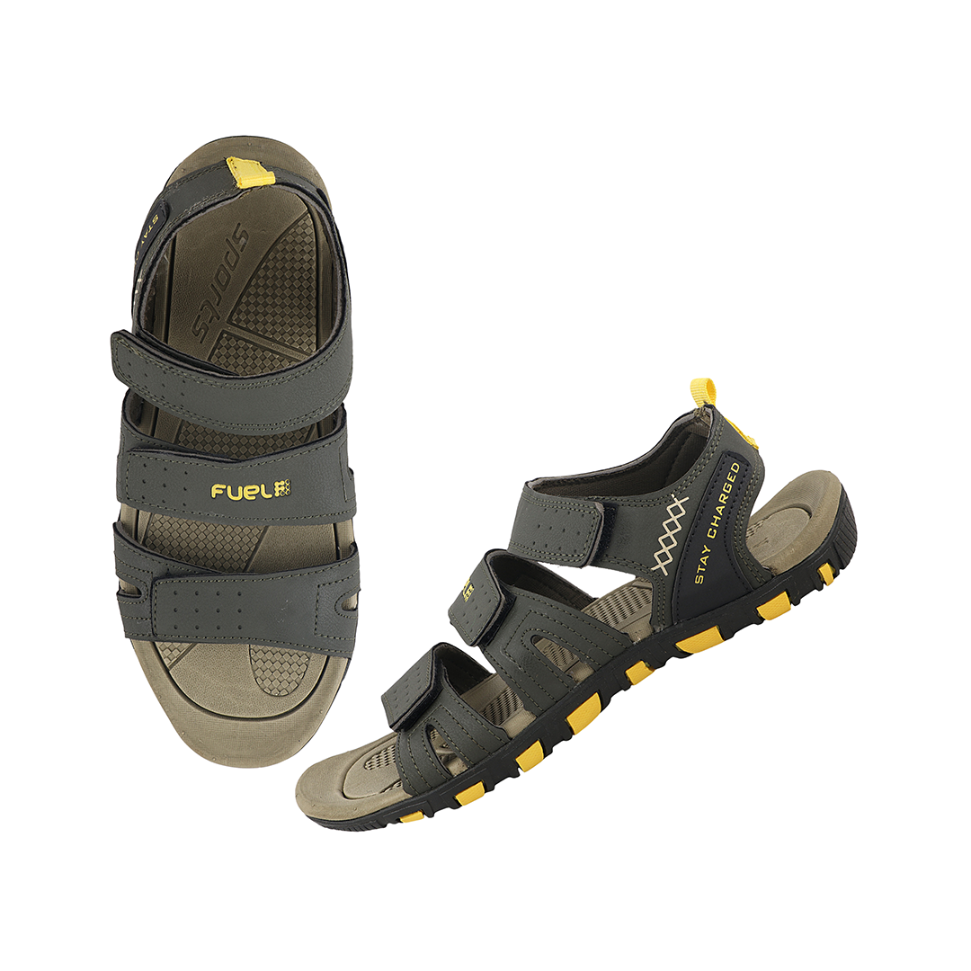 Fuel Force Sandals For Men's (OLIVE/YELLOW)