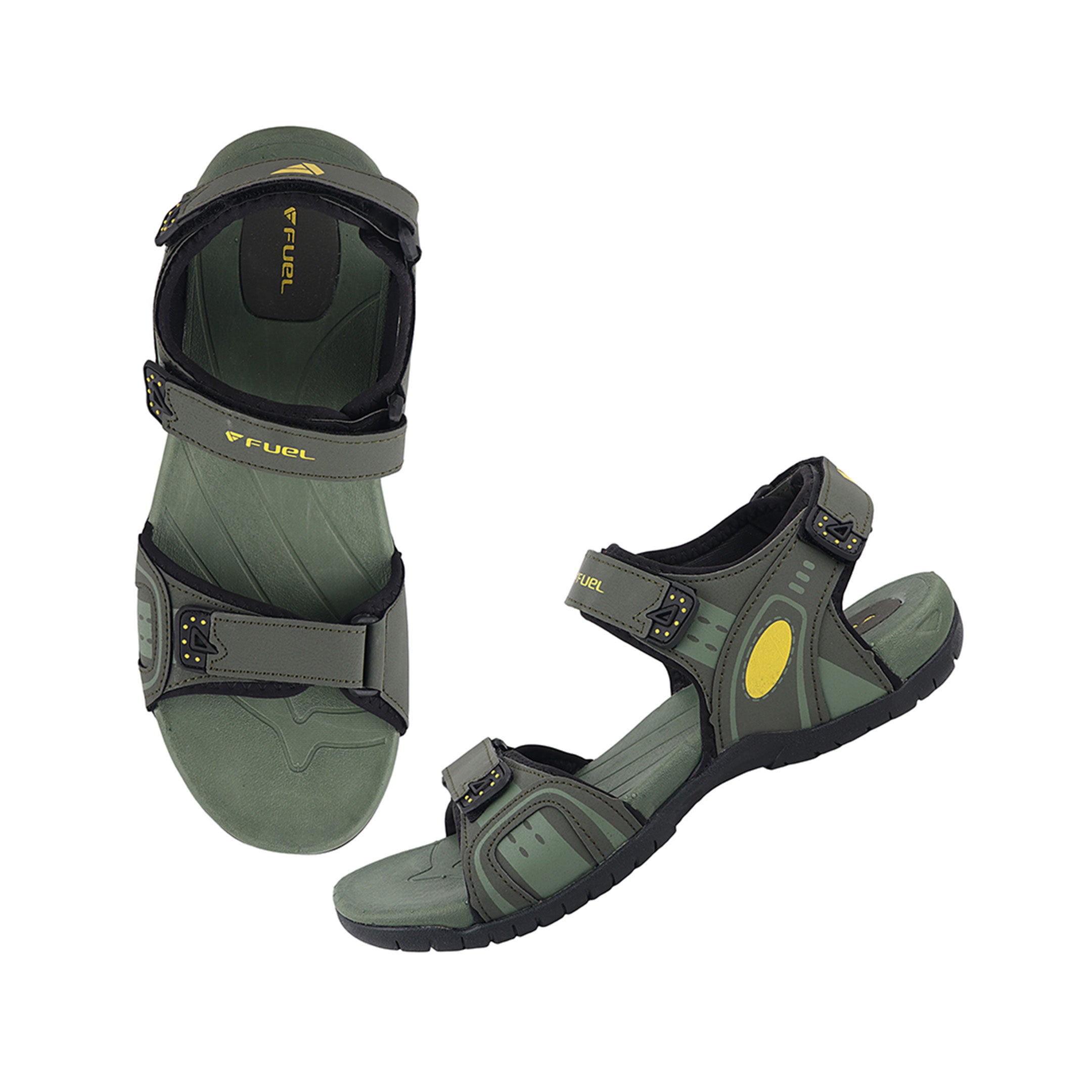 Fuel 2112-08  Sandal For Men's (OLIVE/YELLOW)