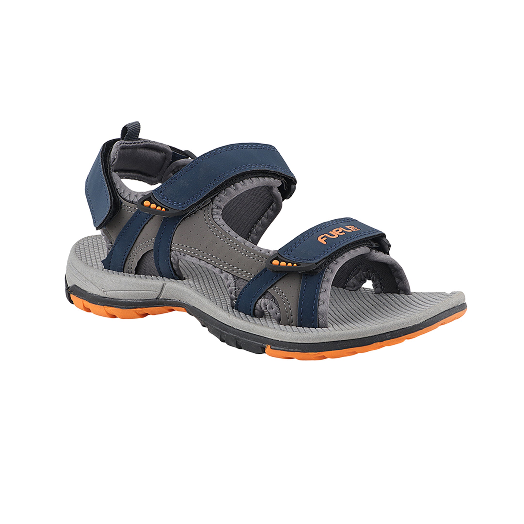 FUEL SPLENDOR SANDALS FOR MEN'S (GREY-ORANGE)