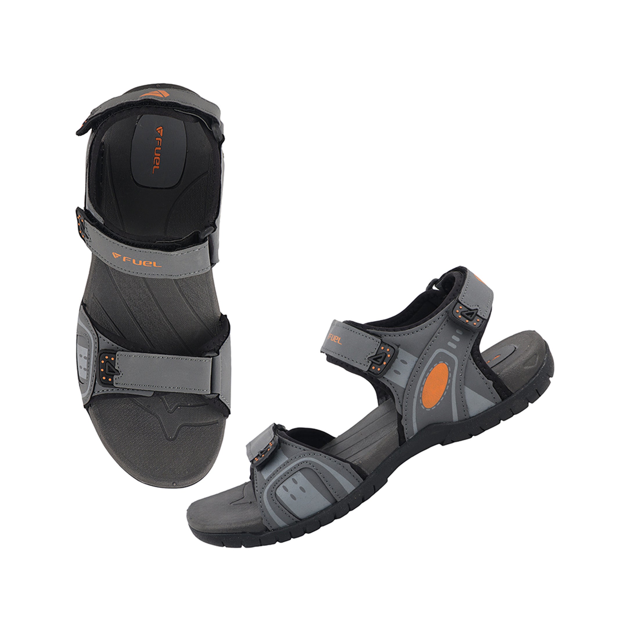 Fuel 2112-08  Sandal For Men's (GREY/ORANGE)