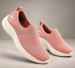FUEL Sparkle Lightweight & Comfortable Casual Slip-On Daily Wear Sports Shoes for Women's (Peach)