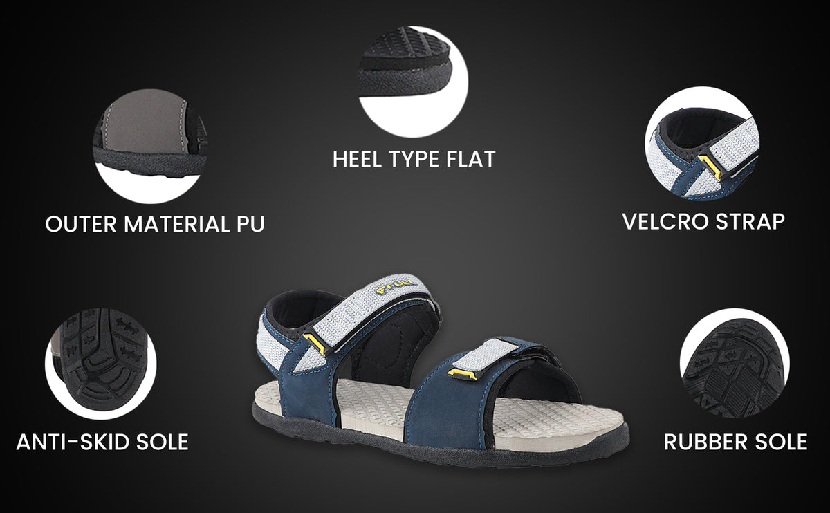 FUEL Roadster-01 Ultra Light-Weight Sports Sandals For Men (Navy)