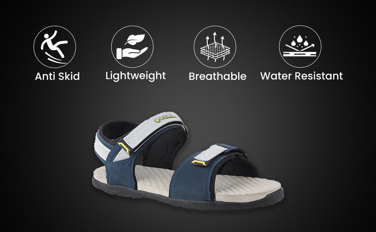 FUEL Roadster-01 Ultra Light-Weight Sports Sandals For Men (Navy)