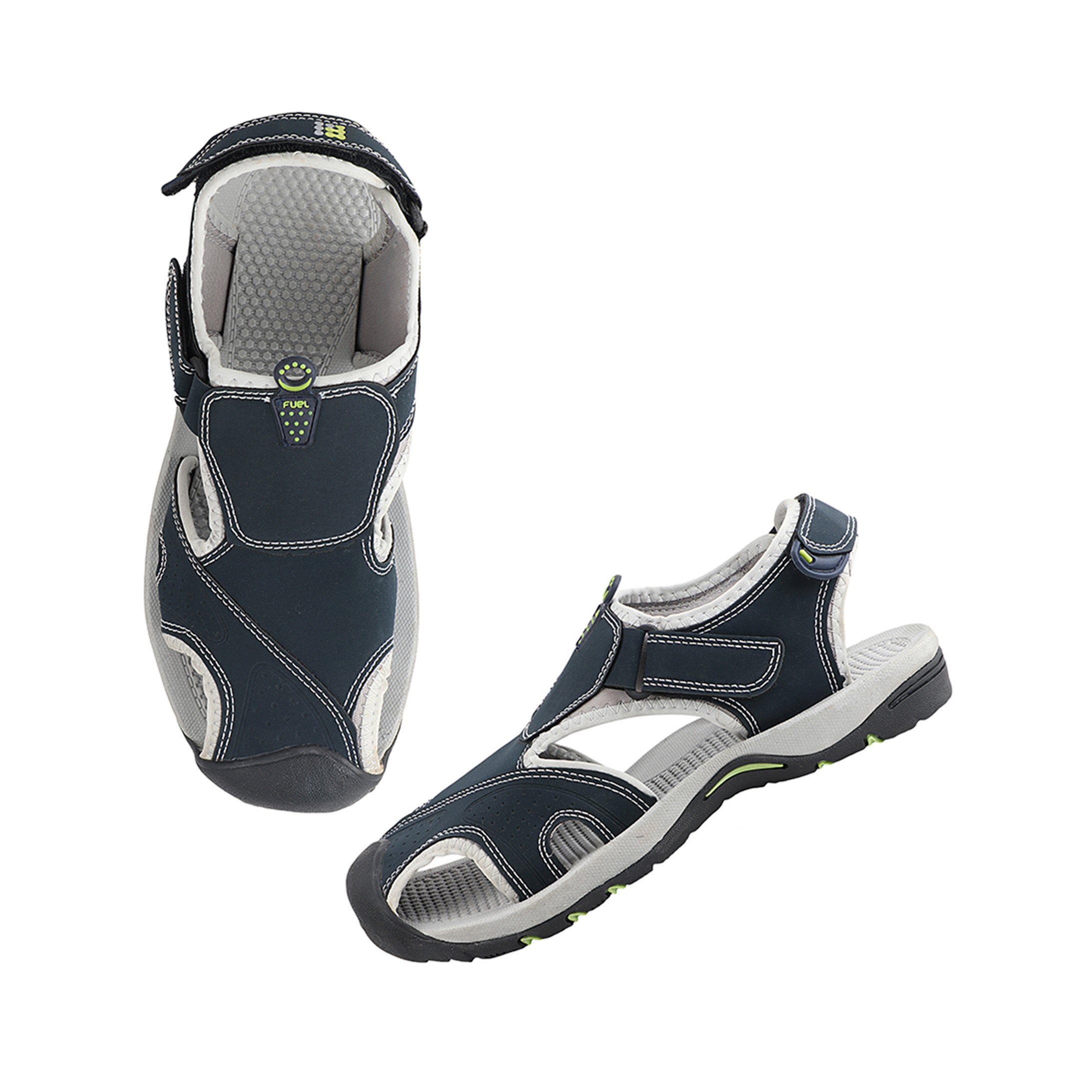 Fuel Soldier-04 Fisherman Sandals for Men (Navy-Grey)